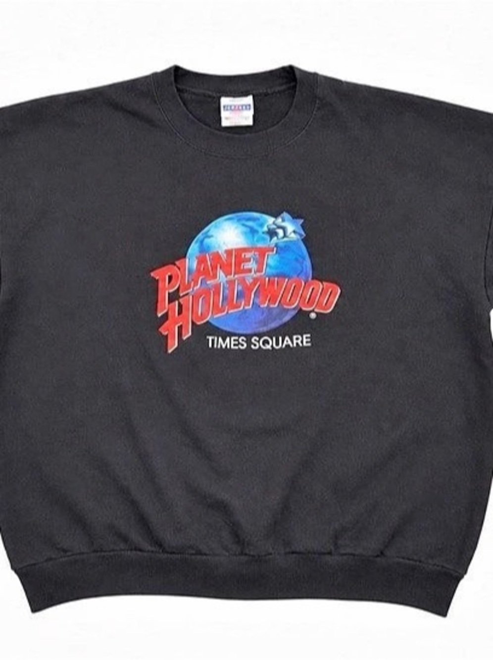 Vintage Y2K Planet Hollywood Times Square NYC Hanes Graphic Crewneck Sweatshirt